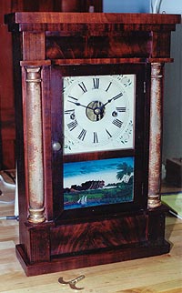 Seth Thomas spring driven half column clock, ca. 1862.