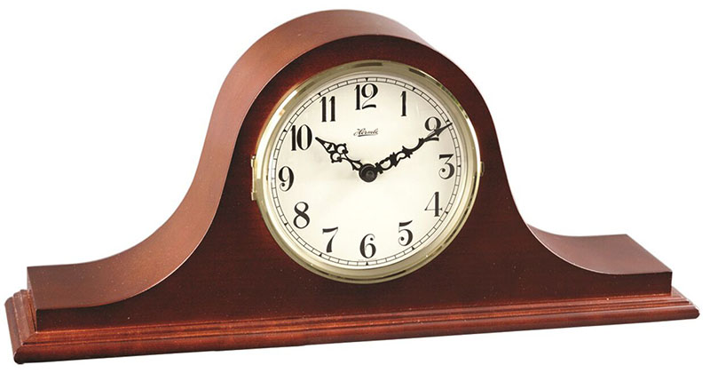 Hermle 21135-N9Q "Sweet Briar" Battery-Operated Chiming Mantel Clock, Cherry