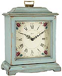 Hermle 22518-LB0340 "Austen" Chiming Windup Mantel Clock, Light Blue Distressed