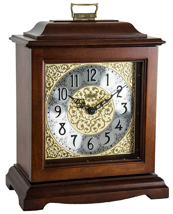 Hermle 22518-N9Q "Austen" Chiming Battery-Operated Mantel Clock, Cherry