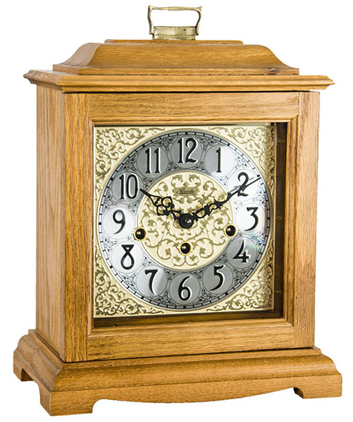 Hermle 22518-i90340 "Austen" Chiming Windup Mantel Clock, Oak