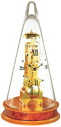 Hermle 22716-160791 "Leyton" Windup Table Clock, Glass Dome, Cherry