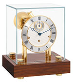 Hermle 22801-030352 "Chigwell" Windup Mantel Clock with Bell Chiming, Walnut/Brass