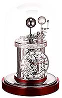 Hermle 22836-V22987 Astrolabium (Orrery) Clock, Battery-Operated, Red