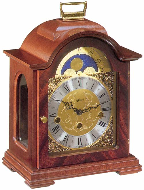 Hermle 22864-070340 "Debden" Windup Chiming Mantel Clock, Mahogany
