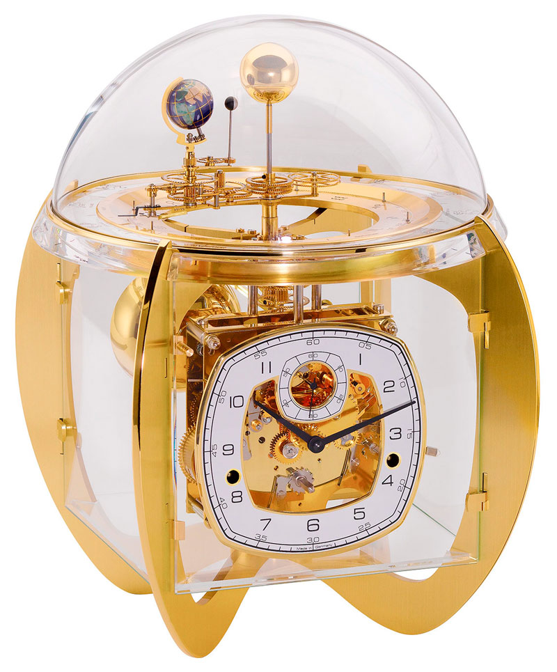 Hermle 23002-000352 "Astro" Tellurium, Modern Style Brass and Glass