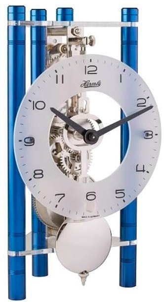Hermle 23025-Q70721 "Lakin" Windup Table Clock, Blue