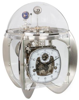 Hermle 23046-000352 "Astro" Tellurium, Modern Style Nickel and Glass