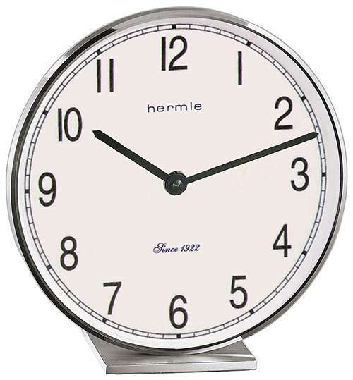 Hermle 23057-002100 "Fremont" Battery-Operated Desk Clock, Nickel