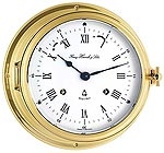 Hermle 35065-000132 "Norfolk" Windup Ship's Bell Clock, Brass