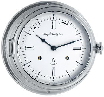 Hermle 35066-000132 "Southampton" Windup Ship's Bell Clock, Chrome