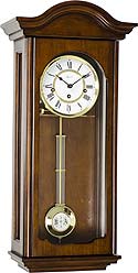 Hermle 70815-Q10341 "Brooke" Windup Chiming Wall Clock, Antique Walnut