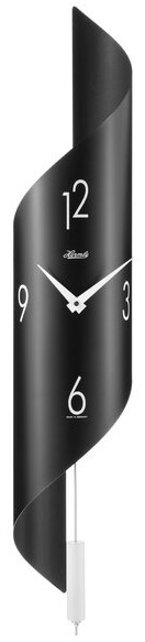 Hermle 70944-292200 "Savannah II" Quartz Time-Only Wall Clock, Black & White