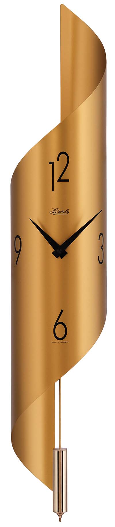 Hermle 70944-X62200 "Savannah II" Quartz Time-Only Wall Clock, Gold Color