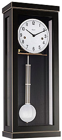 Hermle 70989-740141 "Carrington" Wall Regulator, Black, Hour and Half-hour Strike