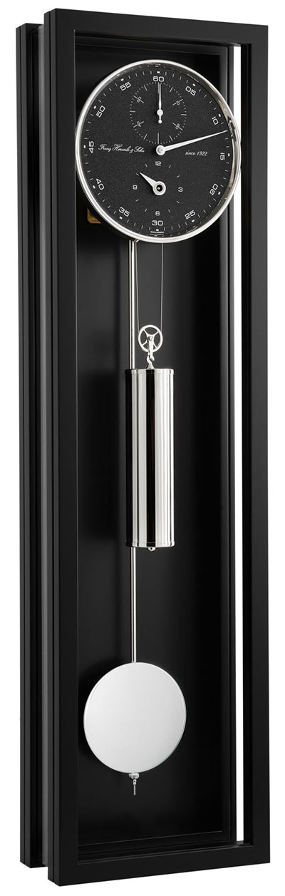 Hermle 71007-740761 "Emmett" Stylish Precision Regulator, Black Case, Black Dial
