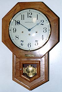 Hamilton schoolhouse clock with Westminster chime